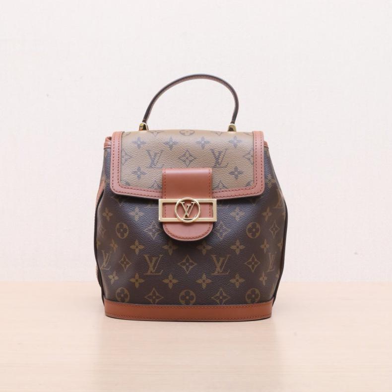 LOUIS VUITTON(路易威登) Dauphine 達芙妮 雙肩包 小號 19 老花 PVC 2020 帆布-0