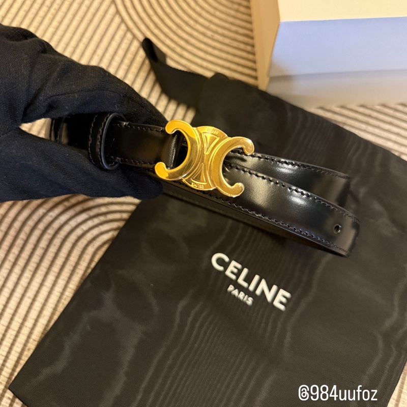 Celine 皮帶 75碼 2.5/1.8 都有 全新全配 帶膜-0