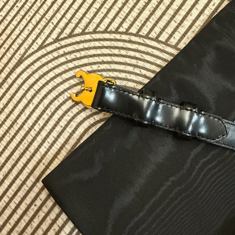 Celine 皮帶 75碼 2.5/1.8 都有 全新全配 帶膜-3