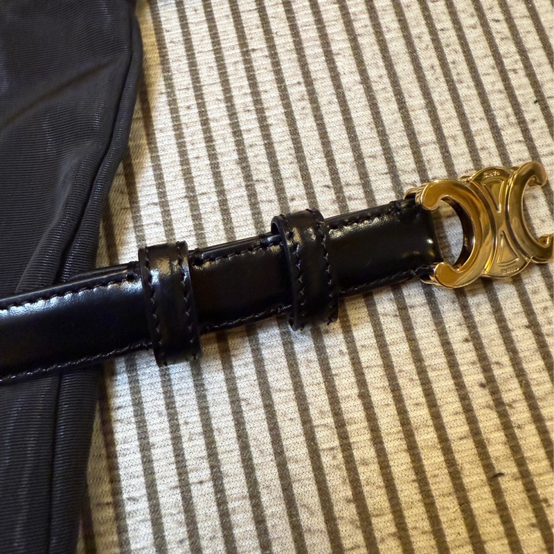 Celine 皮帶 75碼 2.5/1.8 都有 全新全配 帶膜-6