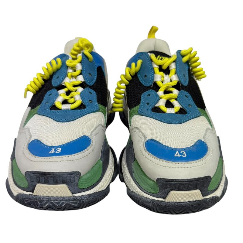 【美收精品】 BALENCIAGA Triple S 藍色拚色休閒鞋 2-433-0