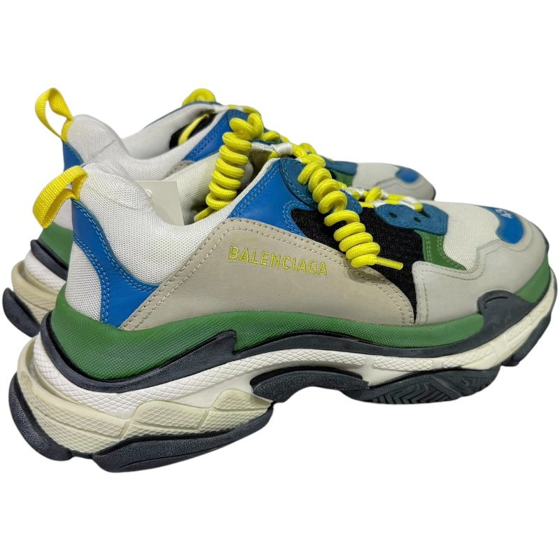 【美收精品】 BALENCIAGA Triple S 藍色拚色休閒鞋 2-433-2