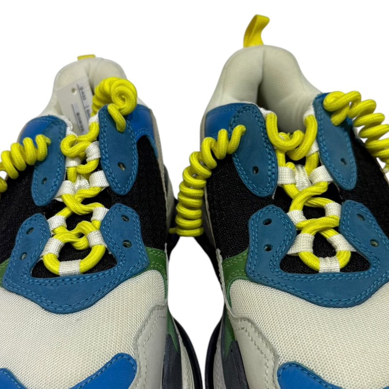 【美收精品】 BALENCIAGA Triple S 藍色拚色休閒鞋 2-433-6