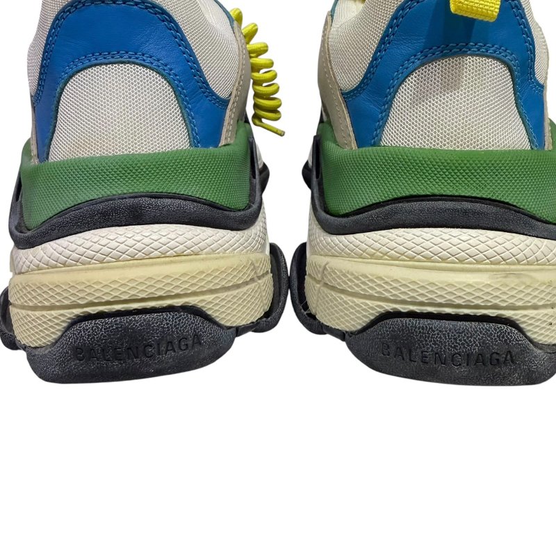 【美收精品】 BALENCIAGA Triple S 藍色拚色休閒鞋 2-433-7