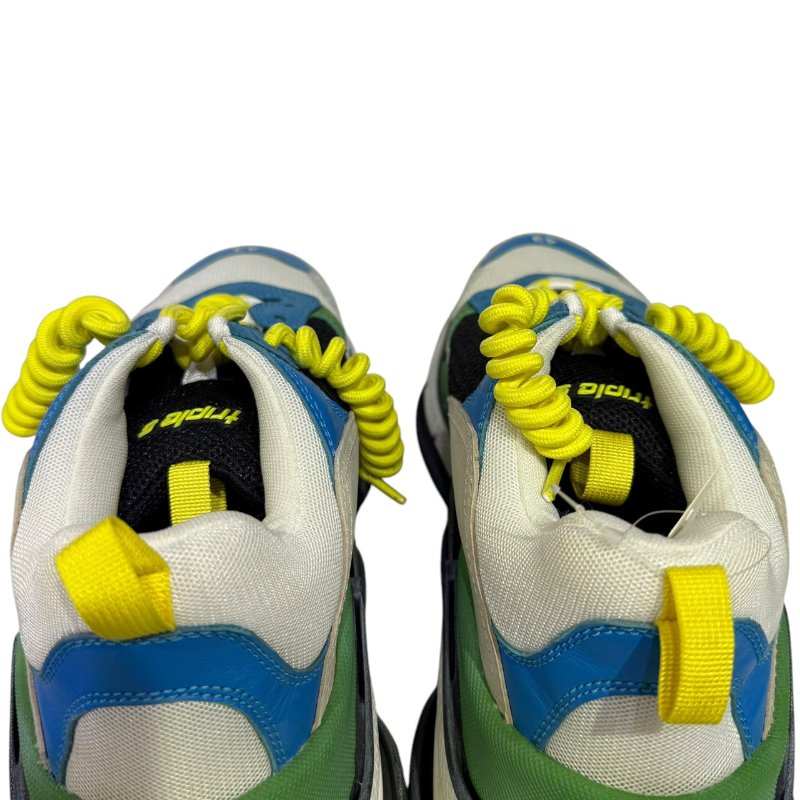 【美收精品】 BALENCIAGA Triple S 藍色拚色休閒鞋 2-433-8
