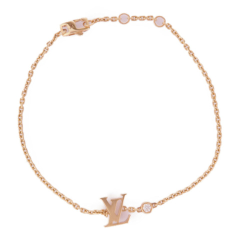 LOUIS VUITTON 18K玫瑰金Idylle Blossom 1P Diamond Bracelet鑽石手鏈