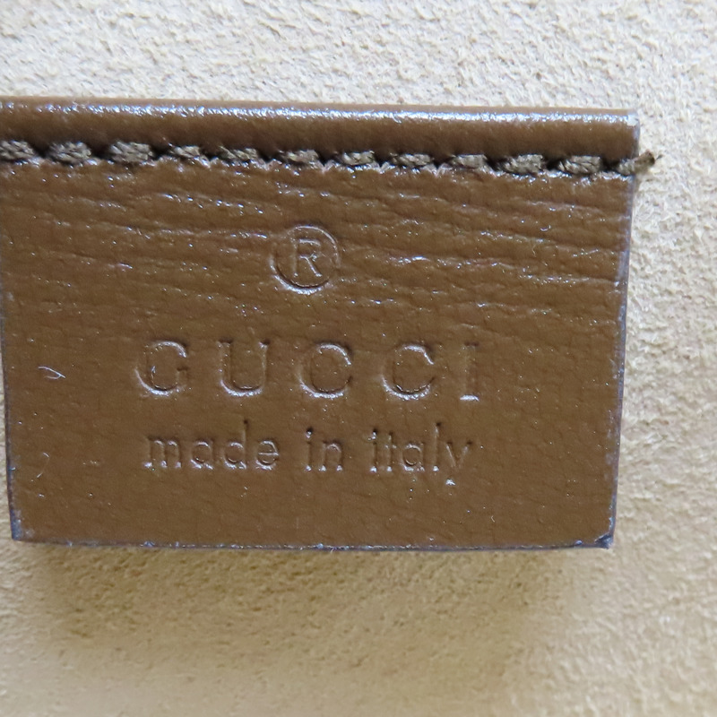 棕色 GG Supreme 帆布 牛皮 Horsebit 1955 馬銜釦 肩背包【GUCCI 古馳】 699296-6