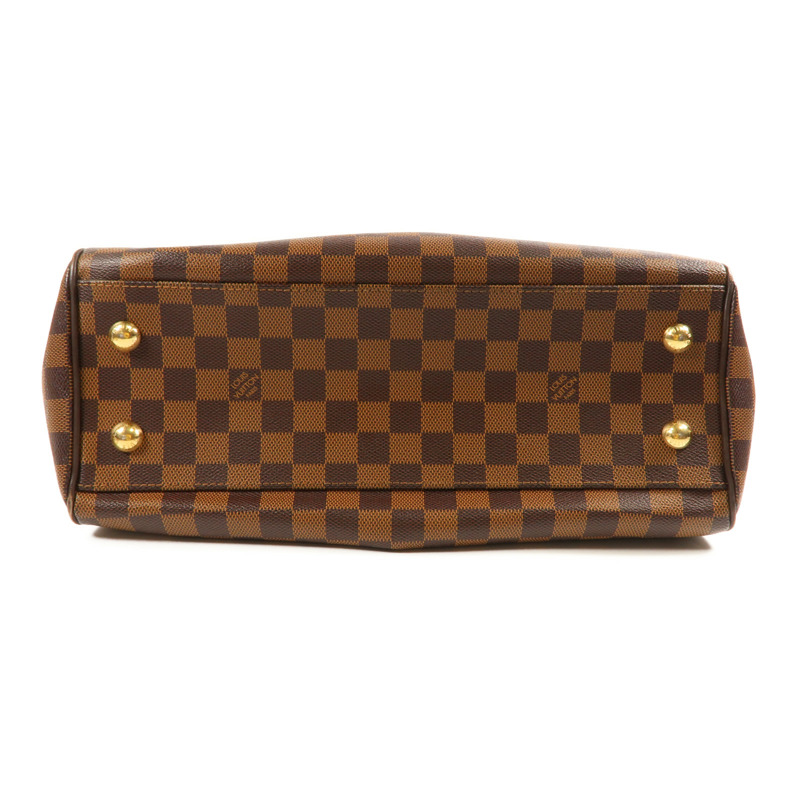 LOUIS VUITTON Damier Trevi金扣手挽肩背兩用袋棕色-3