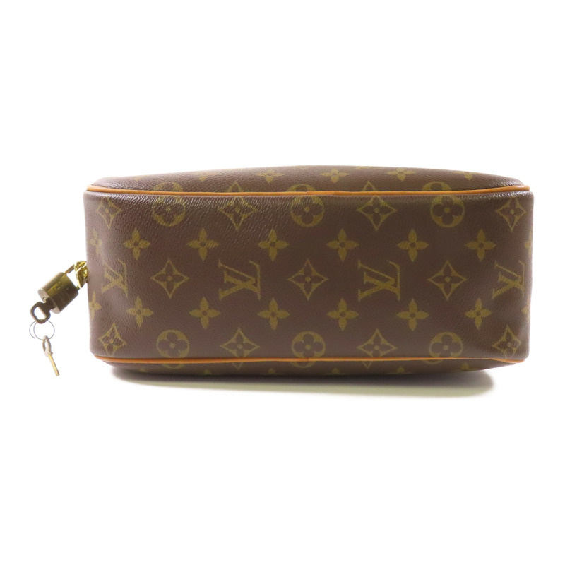 LOUIS VUITTON Monogram Trouville金扣手挽袋棕色-3