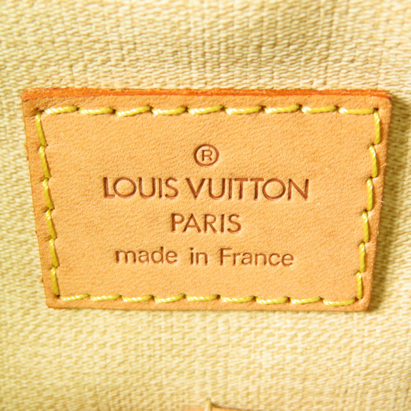 LOUIS VUITTON Monogram Trouville金扣手挽袋棕色-6