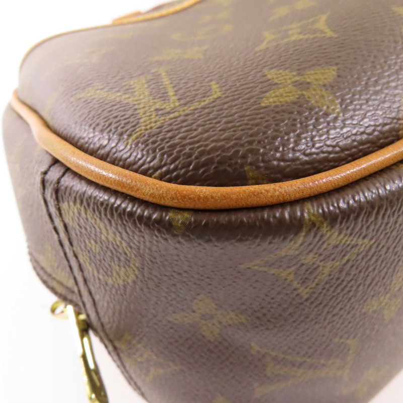 LOUIS VUITTON Monogram Trouville金扣手挽袋棕色-12