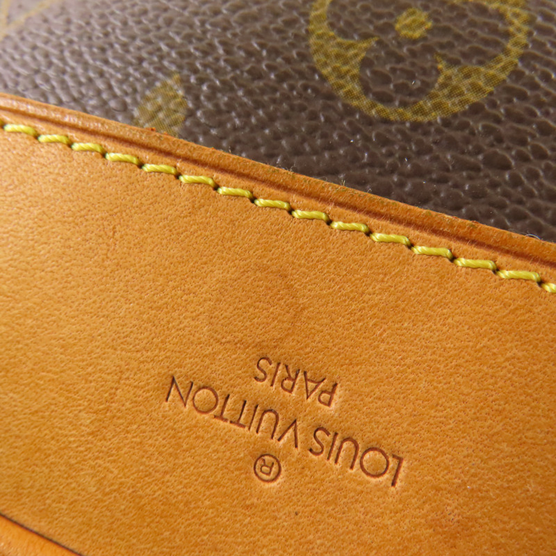 LOUIS VUITTON Monogram Trouville金扣手挽袋棕色-17