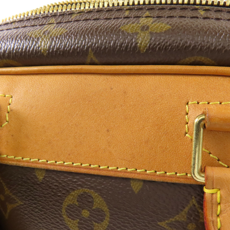 LOUIS VUITTON Monogram Trouville金扣手挽袋棕色-19
