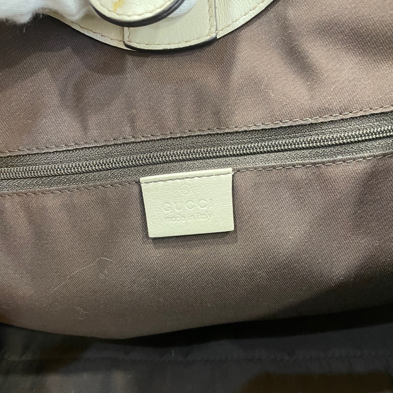 Gucci 211944白牛皮老花布面Sukey手提包 托特包-22