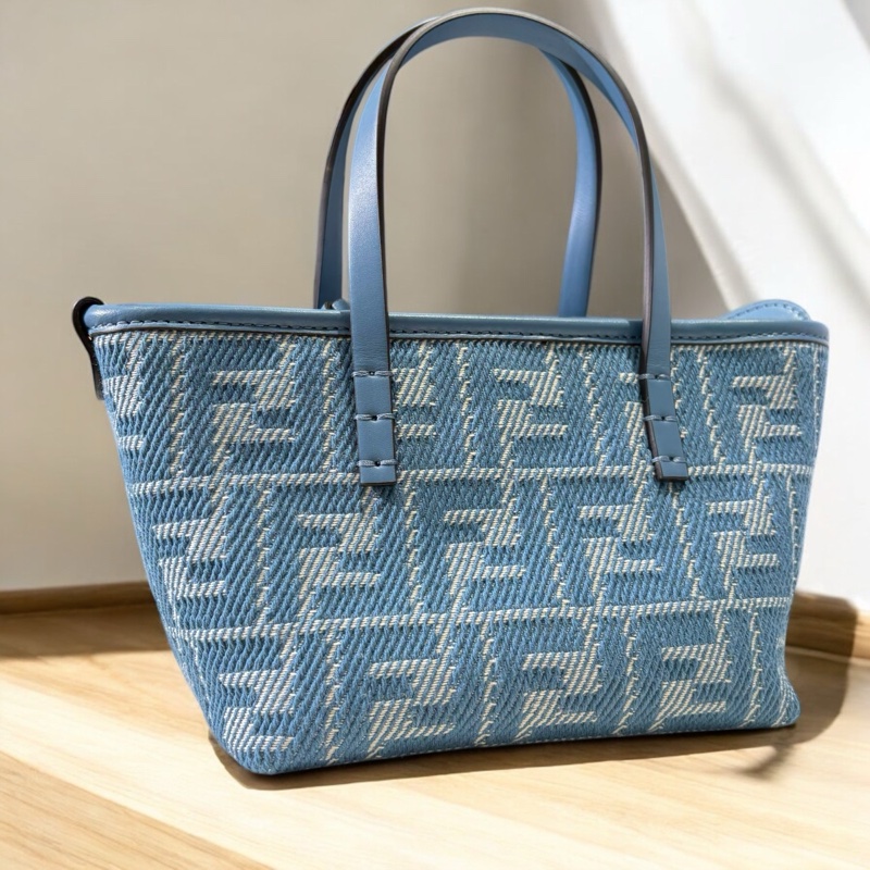 Fendi FF提花布牛仔迷你購物包-1