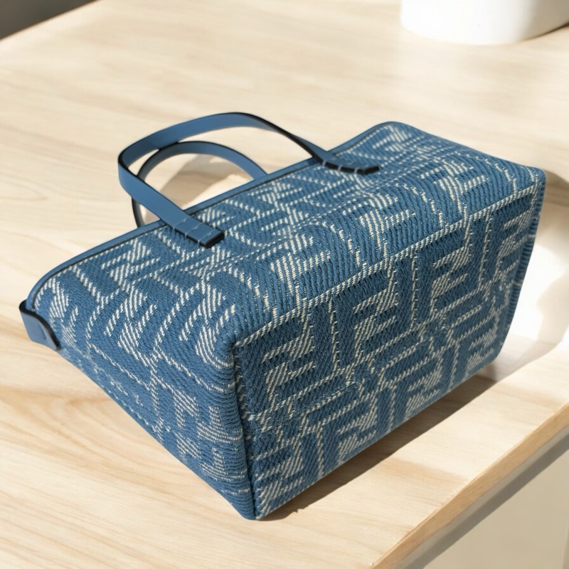 Fendi FF提花布牛仔迷你購物包-3