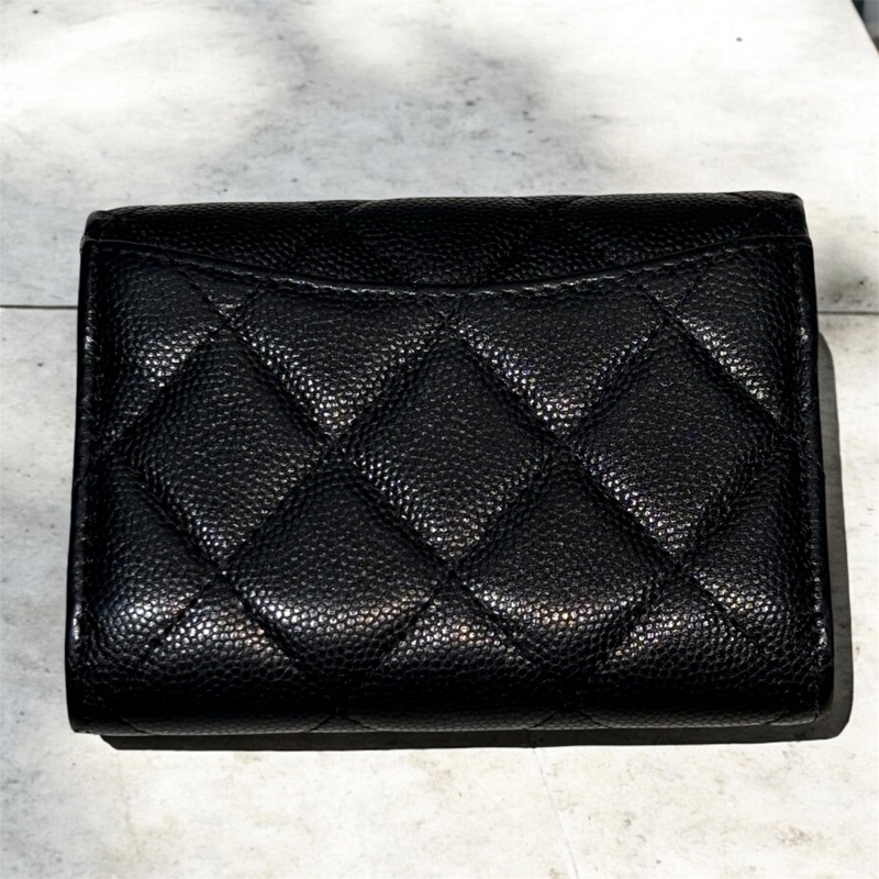 Chanel 荔枝牛皮金釦卡夾-3
