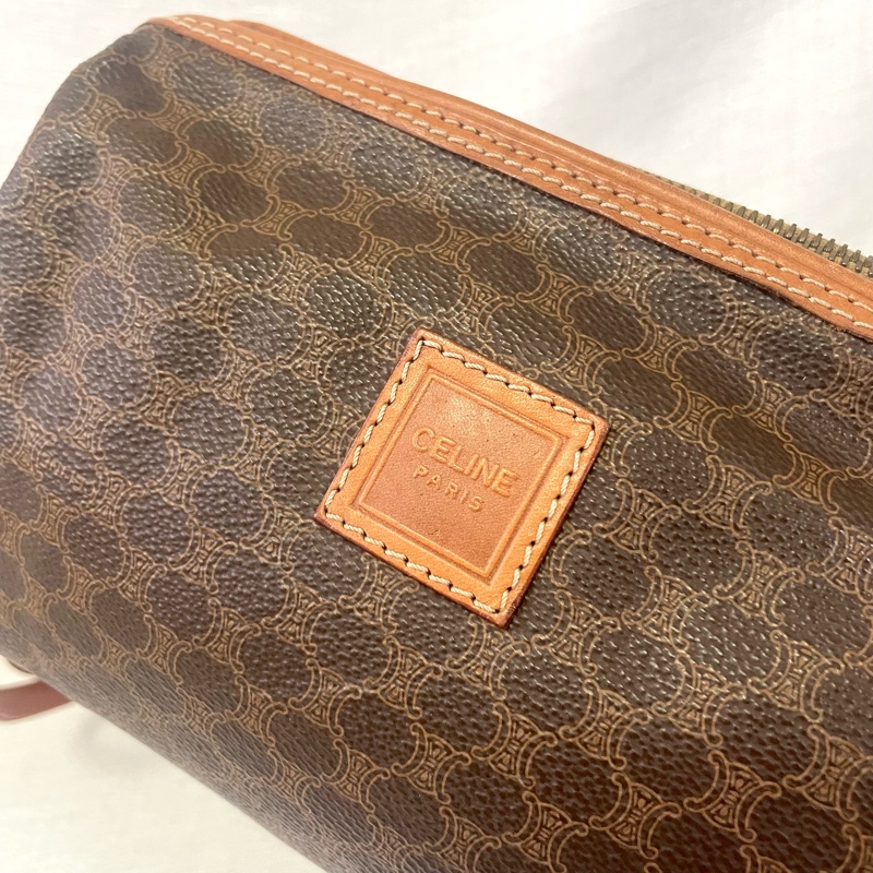 Celine中號經典方牌棕色雲朵包 斜跨包～-6