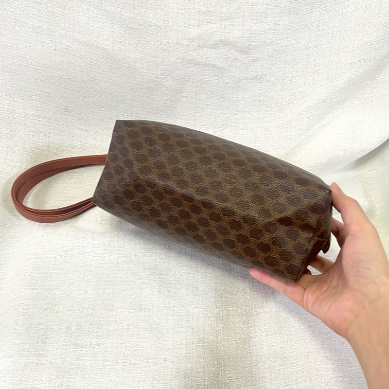 Celine中號經典方牌棕色雲朵包 斜跨包～-8