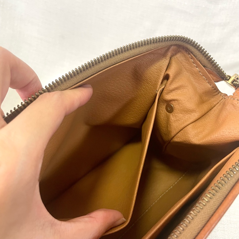 Celine中號經典方牌棕色雲朵包 斜跨包～-34