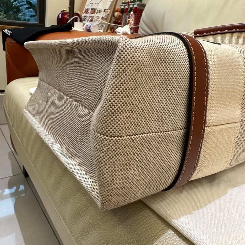 🧚🏻Chloé Woody Tote Bag帆布托特包 (中號/焦糖咖色)（改版前的淺亞麻☺️）-13