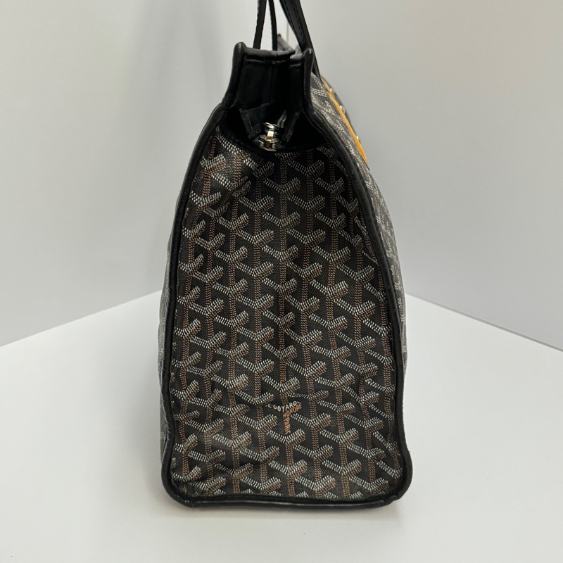 (極稀有💝 外觀超美) Goyard 戈雅 經典老花 黑色托特包-3