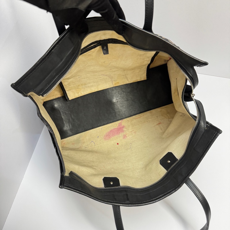 (極稀有💝 外觀超美) Goyard 戈雅 經典老花 黑色托特包-15