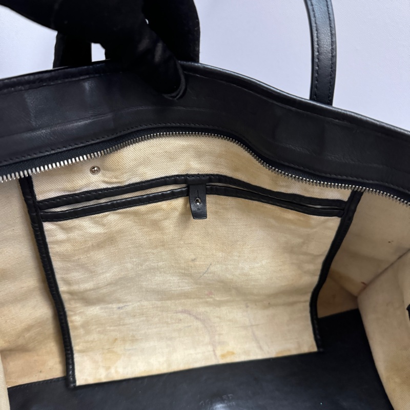 (極稀有💝 外觀超美) Goyard 戈雅 經典老花 黑色托特包-16