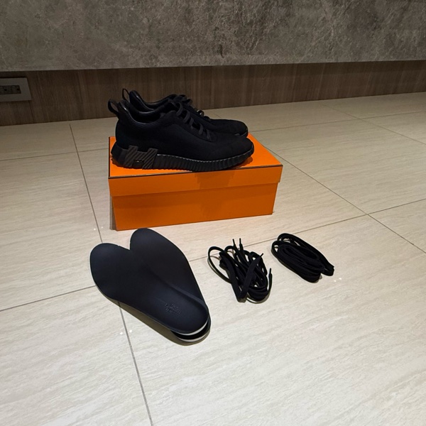 Hermes 愛馬仕Bouncing sneaker 全黑So Black 二手男士休閒鞋-9