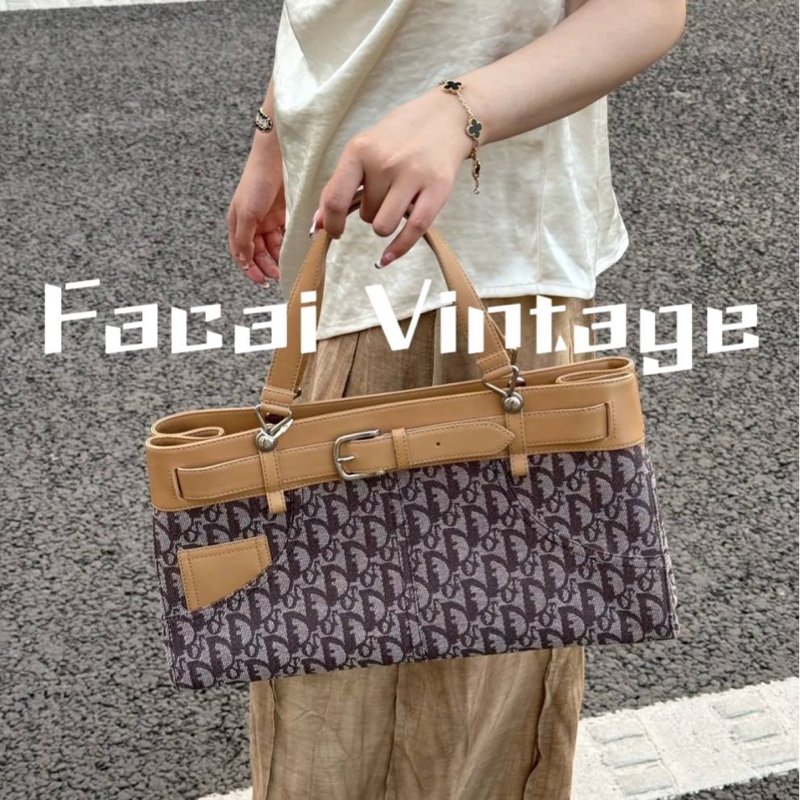 Dior Vintage 中古手提包 老花 book Tote-9