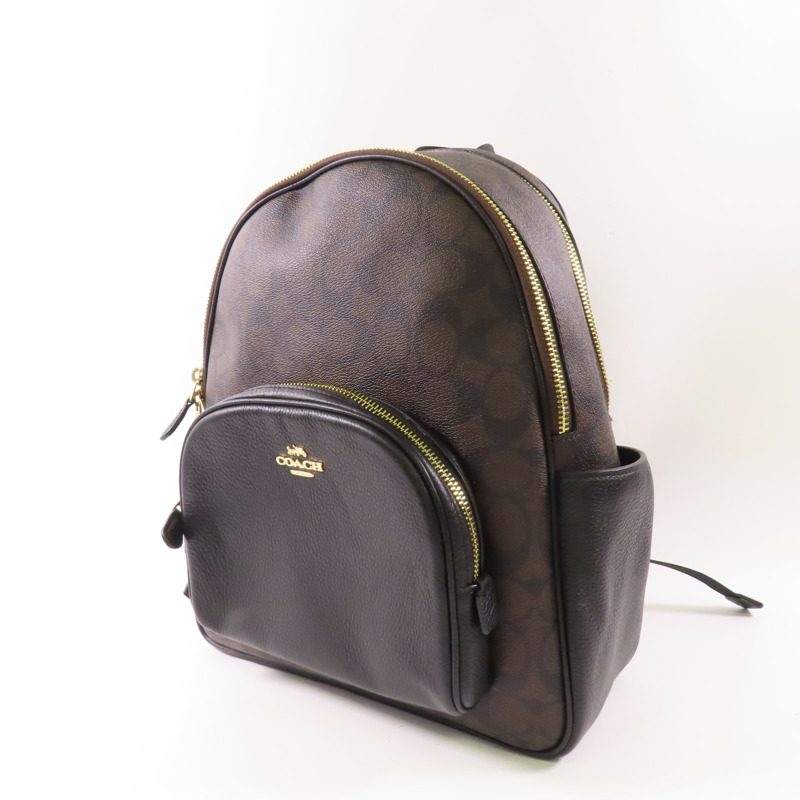COACH 塗層帆布Rucksack金扣背包-2