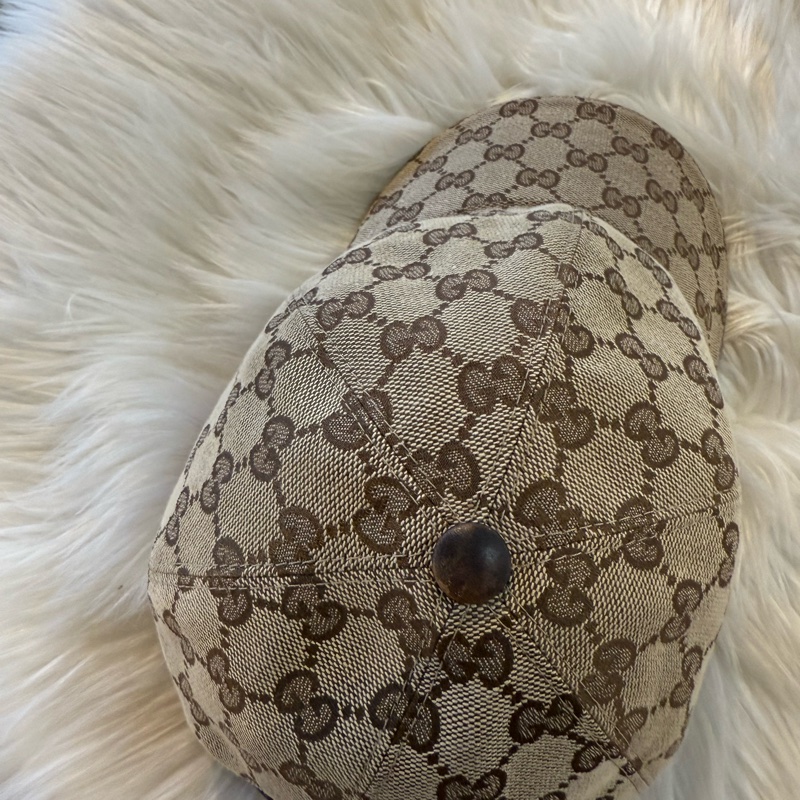 GUCCI 咖啡色 老花棒球帽 鴨舌帽 復古風-7