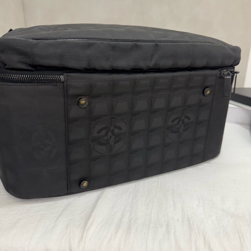 Chanel 黑色冰格旅行袋-5