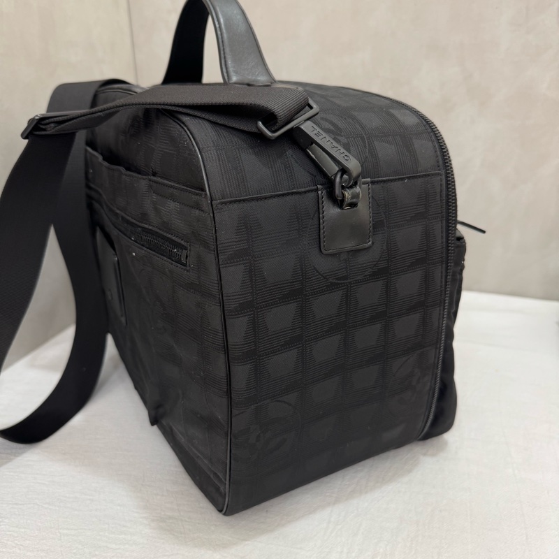Chanel 黑色冰格旅行袋-19