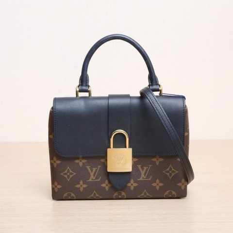 LOUIS VUITTON(路易威登) Locky BB 鎖頭包 黑色 PVC 金扣 晶片