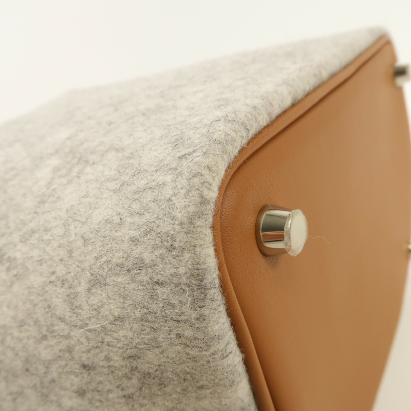 HERMES 【激減優惠】絨布Picotin Lock 18銀扣手挽袋Gris Clair-4