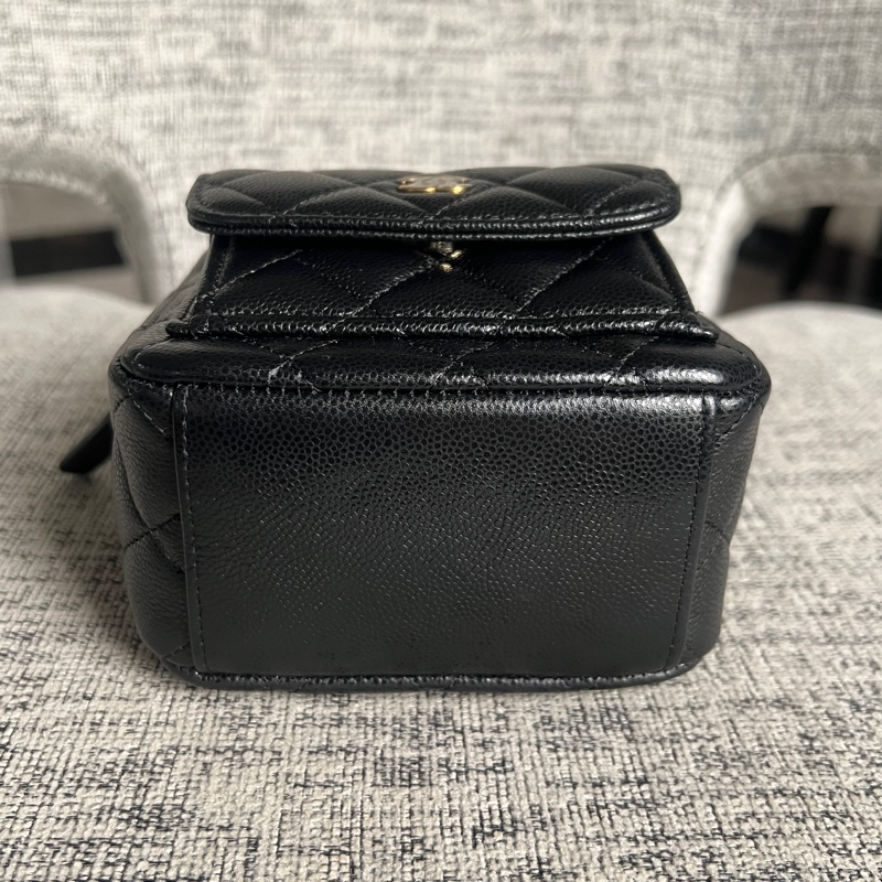 Chanel 荔枝黑金小書包-20