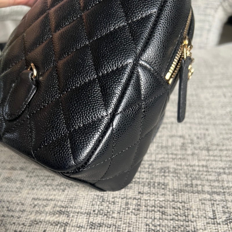 Chanel 荔枝黑金小書包-25