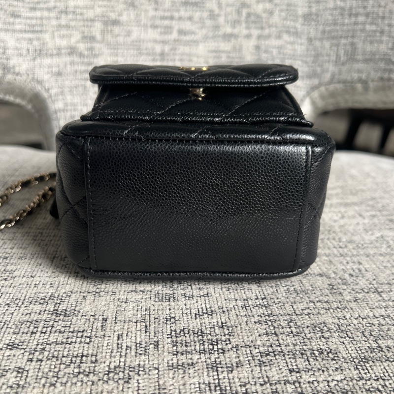 Chanel 荔枝黑金小書包-29