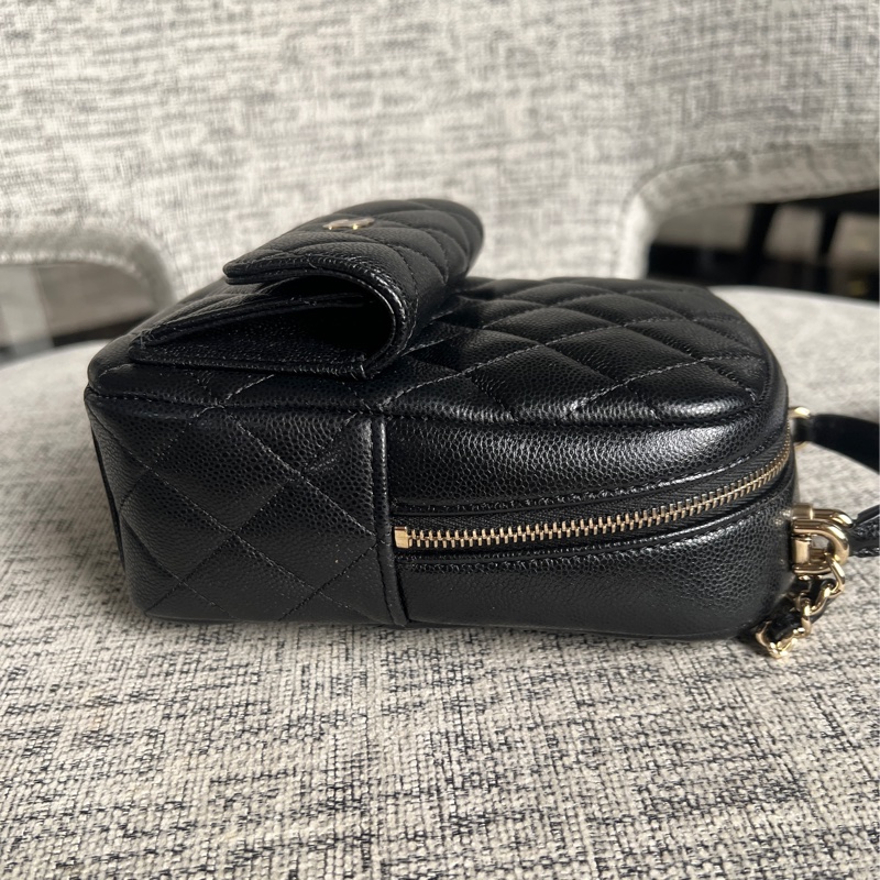 Chanel 荔枝黑金小書包-30