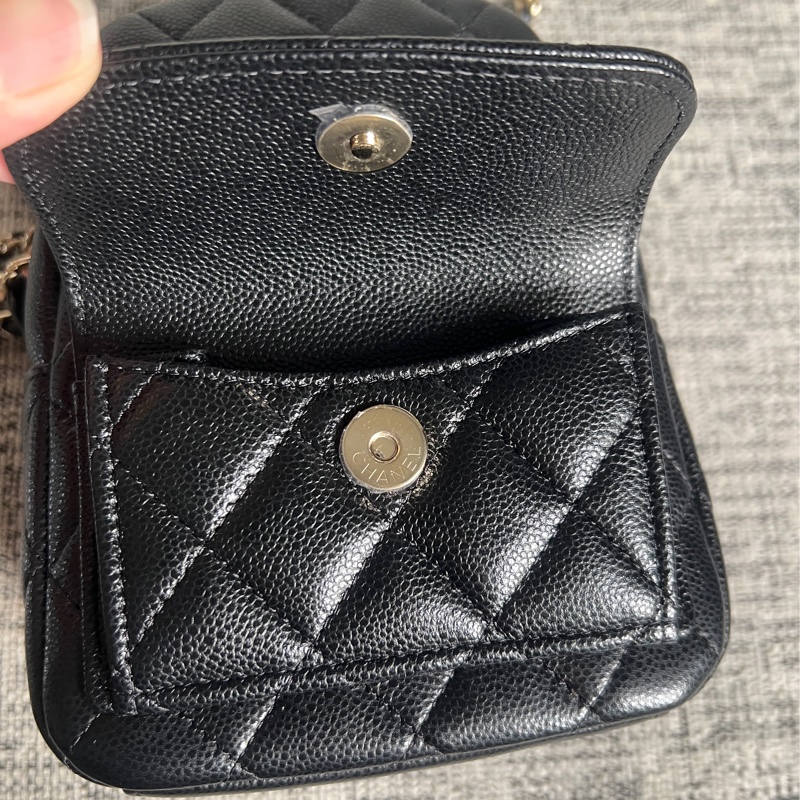 Chanel 荔枝黑金小書包-33