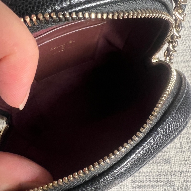 Chanel 荔枝黑金小書包-35