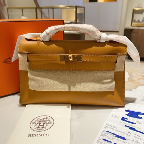 愛馬仕mini kelly一代芝麻色金扣y刻女包
