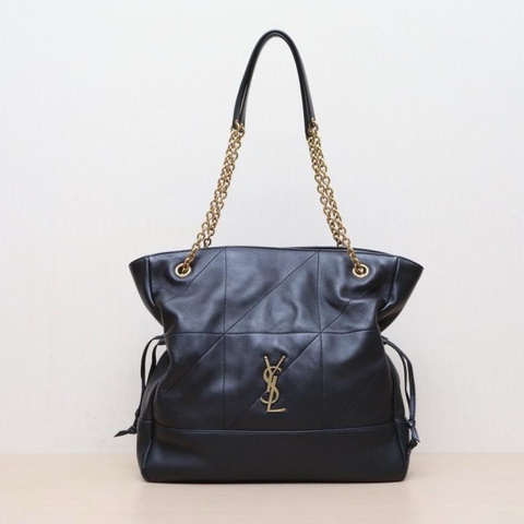 SAINT LAURENT(聖羅蘭) 黑色  金扣 JAMIE 4.3 Large Pochon福袋水桶包