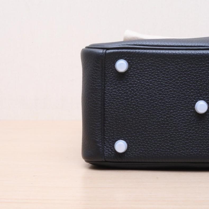 HERMES(愛馬仕) Lindy 26 89黑色 TC皮 B刻 銀扣-3