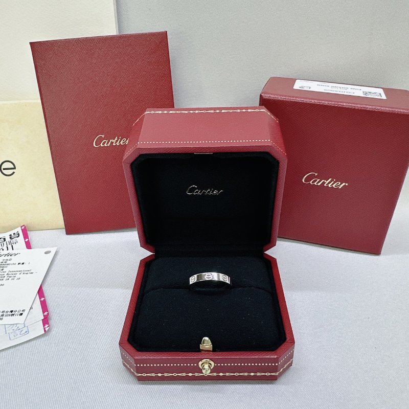 【Cartier 經典LOVE白金戒指】-0