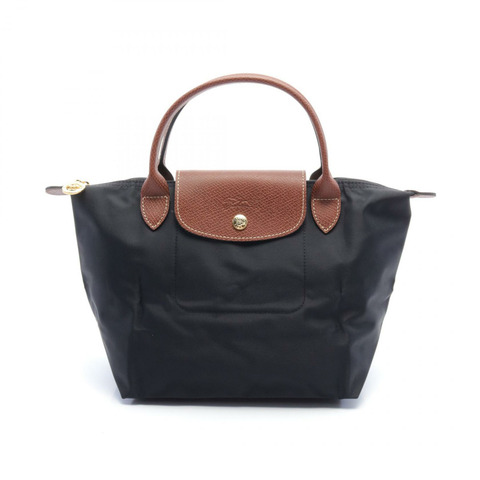 Longchamp Le Pliage Original S 手提包 L1621089001 尼龍皮革黑棕色全新女款