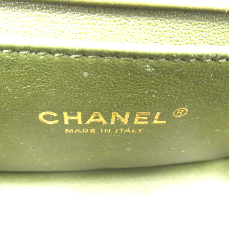 CHANEL CC Boy 單肩包 A67085 皮革 卡其色 橄欖綠 二手 女款 Coco-7