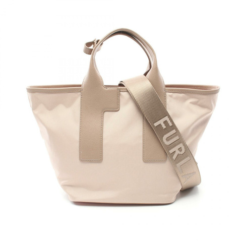 Furla Piuma M 手提包 WB01269BX30503178S 皮革 尼龍 帆布 米色 粉紅色 全新 女款