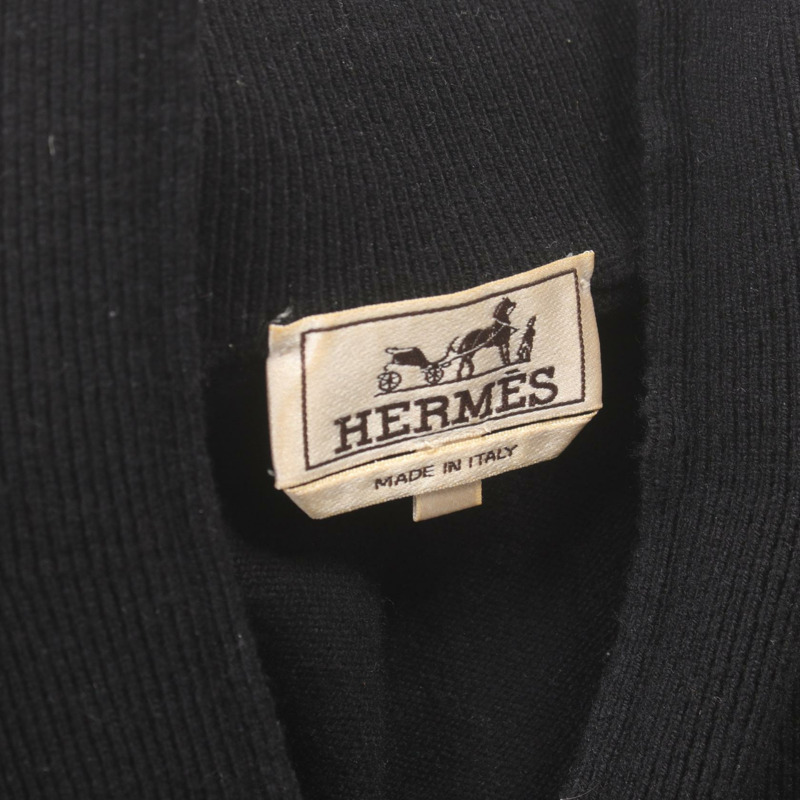 HERMES 針織衫 羊毛 毛衣 黑色 二手 男士 #XL-2